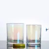Venta al por mayor spot modelo 508 8090 de frasco para velas con galvanoplastia de iones Portavelas de vidrio de colores Taza Taza para velas de aromaterapia