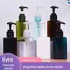 Garrafa plástica para animais de estimação de 100ml frasco secundário quadrado de gel de banho shampoo masculino garrafa de loção verde escuro