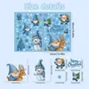 Adesivos Eletrostáticos de Novo Produto Transfronteiriços Papai Noel Azul Floco de Neve Árvore de Natal Decoração de Janela Adesivos de Janela Adesivos Personalizados