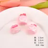 Pastel de Postre Macarrón Flor de Cerezo Corazón de Niña Pegamento de Crema Adhesivo para Refrigerador Diy Pasador Cordón para el Cabello Accesorios de Resina