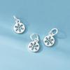 Plata de Ley 925 Plata Tailandesa Antigua Colgante Copo de Nieve Pulsera DIY Colgante de 10 mm Cuerda Tejida a Mano Accesorios de Material S1128