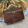 Bolsa Lancheira de Couro Bovino de Primeira Camada para Mulheres, Bolsa de Mão Kelly de Couro Camurça Brilhante de Alta Qualidade 19 Polegadas, Bolsa de Maquiagem de Ombro Único Transversal