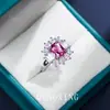 Nuevo Anillo de Alta Gama Estilo Transfronterizo Europeo y Americano con Gema Paraíba, Corindón Rojo y Espinela Anillo Ajustable para Mujer