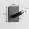Gancho adhesivo resistente de acero inoxidable 304 transfronterizo, sin perforaciones, sin costuras, para puerta trasera de baño y cocina, gancho de metal