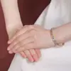 Pulsera de Plata para Mujer Tobillera Plata 9999 Plata de Ley Pulsera Método Antiguo Esmalte Yoshimi Pulsera Dorada y Plateada para Madre y Novia