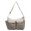 Nova Bolsa de Grande Capacidade Feminina Casual Simples Bolsa de Ombro Multi-Bolsos Repelente à Água Cor Sólida Moderna Bolsa Transversal para o Dia a Dia