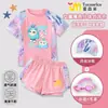 Traje de baño para niñas Eggman Party Five Little Magical Abby, Traje de baño de dos piezas con protección solar para niñas, Traje de baño para aguas termales
