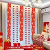 Decorações Longas de Origami Penduradas para Casamento, Quartos de Homens e Mulheres, Decorações de Quarto de Noivado, Cortinas de Sala de Estar, Conjuntos de Arranjos de Flores