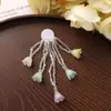 Accesorios para Joyería Borla de Color Bordada a Mano Parche de Tela Flor de Lirio Flor para Zapatos DIY Accesorios para el Cabello Funda para Teléfono Móvil Parche para Ropa