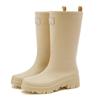 Botas de chuva altas estilo coreano all-match femininas, botas de água impermeáveis e antiderrapantes, resistentes ao desgaste, calçados de borracha, manga de trabalho de cozinha, sapatos femininos