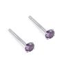 Brincos de Prata Esterlina S999 Estilo Japonês e Coreano Mini Zircônia de Quatro Garras Estilo Fresco Brincos Simples e Pequenos para Levantar a Orelha Brincos