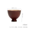 Xícara de Chá Japonesa de Cerâmica Grossa com Pé Alto Estilo Wabi-Sabi das Dinastias Tang e Song, Conjunto de Chá Kung Fu, Xícara de Degustação de Argila Cerâmica Estilo Antigo para Casa, Xícara Única
