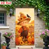Cubierta de Puerta Otoño 2026 Transfronteriza Cosecha de Otoño Calabaza Girasol Atmósfera Festiva Fondo Decorativo Pancarta Exterior