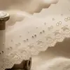 217493 Barra de renda perfurada de algodão para roupas femininas e infantis, barra de renda para saia, acessórios para vestuário, renda bordada atacado
