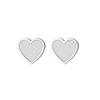 Aretes de botón redondos ovalados triangulares en forma de corazón para mujeres niñas acero inoxidable oro aretes geométricos joyería regalo