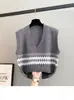 Chaleco de Punto Jacquard para Mujer, Ropa Exterior de Primavera y Otoño, Camisas para Vestir por Capas, Suéteres, Chalecos, Chalecos, Tops Interiores Estilo Preppy de Otoño e Invierno