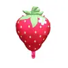 Novo Balão de Filme de Alumínio Morango Vermelho Balão Formato Fruta Morango Decoração de Festa de Aniversário