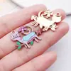 Impresión de Gota de Aceite Transfronteriza Lindo Gato Dibujo Animado Animal Colgante DIY Pulsera Collar Llavero Accesorios de Joyería