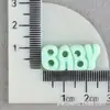 Acessórios para Capa de Celular, Acessórios de Resina, Cola Creme, Tags de Letras em Inglês para Bebê, Presilhas de Cabelo DIY, Patches Decorativos para Cabelo