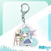 Hatsune Miku Sakura Hatsune Miku Kagamine Anime Dibujo Animado Bidimensional Colgante Acrílico Llavero