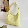 Bolsa de Tela Estilo Coreano para Mujer, Nuevo 2026 Primavera/Verano Estilo Perezoso, Bolso de Hombro Tote Grande Casual Relajado