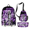 2025 Conjunto de Três Peças Mochila Escolar Mochila de Ombro Estojo de Lápis Homem de Palito de Madeira Transfronteiriço Shanhaijing Tungtungtung