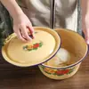 Souvenir Vintage Nostálgico Tazón de Esmalte para Pastel Tazón para Manteca con Tapa Cuenco de Esmalte Suministro Directo del Fabricante Al Por Mayor en Stock