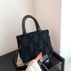 Simples Feminina Elegante Commuter Bag Feminino 2023 Verão Novo Elegante Ombro Crossbody Bag Texturizado Pequeno Quadrado Bolsa Trendy