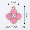 Pulseira Colar Pingente Charme Acessório DIY Materiais Tendência Rosa Flor Pequena Liga Conector de Pingente Único Acessório