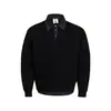 R6513 High Street Estilo Americano Unissex Falso Duas Peças Design Color-Block Caimento Solto Moda de Rua Masculina Camiseta de Manga Longa com Gola Reversível