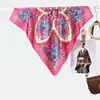 Primavera e Verão Verde Impresso Seda-like Cachecol Feminino Estilo Coreano Moda All-match Decorativo Lenço Alça Explosão ao Vivo
