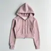 Nueva Versión Correcta Coreana Dongdaemun 26 Nueva Versátil Chaqueta Sudadera con Capucha de Cremallera Forrada de Polar a Rayas