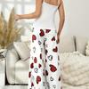 Pijama informal de verano para mujer, de dos piezas, con estampado de amor, para el hogar, venta al por mayor, estilo europeo y americano, 2024