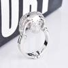 Anillo de cabeza de calavera punk estilo punk europeo y americano chapado en oro de 18 quilates anillo vintage joyería de mano al por mayor