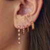 Pendientes de lujo ligeros para mujer, estilo vintage francés con perla chapada en oro auténtico, de gran venta transfronteriza europea y americana