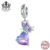 Nuevo Conjunto de Duende de Concha Estilo Océano de Aifulu Colgante de Plata de Ley S925 con Perlas Combinación de Personajes de Cuentas Sueltas para DIY