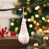 Decoraciones Navideñas Nuevas Transfronterizas Colgantes Pequeños Tejidos Navideños Árbol de Navidad Muñeco de Viejo sin Rostro Colgante Rojo