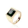 Directo de fábrica joyería europea y americana moda retro anillo de acero inoxidable hombre gema moda anillo de acero de titanio