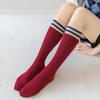 Medias de primavera, otoño e invierno para niñas, calcetines deportivos de fútbol de algodón para niños, calcetines altos para mujer, estilo universitario, antideslizantes, hasta la pantorrilla