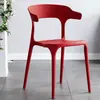 Sillas de Plástico Apilables, Sillas con Forma de Cuerno, Sillas Sencillas para el Hogar y la Comida, Sillas de Plástico para Restaurantes y Cafeterías, Sillas Especiales con Respaldo