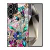 Adequado para Capa de Celular Samsung S25Ultra A56 Flor Colorida A16 Capa Protetora A70 Capa de Vidro S26 Novo A90