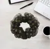 Elástico Elegante de Estilo Coreano, Hecho a Mano en Francia, con Malla y Pedrería, de Alta Gama para Coleta Alta y Moño, Lujoso y Elegante para Mujeres