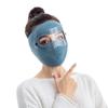 Máscara de inverno à prova de frio, rosto inteiro, orelha, três em um, quente, óculos destacáveis, máscara anti-congelamento para andar de moto, homens e mulheres