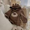 Rolos Grandes e Pequenos de 24 Peças com Capuz de Lã Ollie Fofo Desenho Animado Conjunto para Meninas do Jardim de Infância, Roupa de Inverno Estilosa com Forro de Lã 26369