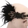 Accesorios para el Cabello de Fiesta Carnaval Retro Transfronterizos Diadema de Plumas Nupciales con Diamantes Fabricante Stock Listo