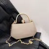 Bolsa de corrente transfronteiriça, nova coleção feminina 2026, bolsa de noite com strass brilhante, bolsa caixa elegante e versátil
