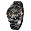 Reloj BIDEN para Hombre Automático Multifuncional Mecánico Sol-Luna-Estrellas Luminoso Resistente al Agua Biden puede