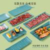 Xiangyuanmei Prato de Louça de Melamina Estilo Escandinavo Prato para Restaurante de Hot Pot Comercial Prato de Plástico Prato Criativo Imitação de Porcelana Prato para Churrasco