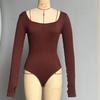 Ropa de Baile Moldeadora de Cuerpo Control de Abdomen Camiseta de Manga Larga para Yoga Elegante Transfronteriza Calzones Body de una Pieza Fábrica