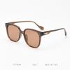 T7193P Nuevos Lentes de Sol Polarizados Coreanos Lentes de Sol de Moda para Mujer Lentes de Sol del Mismo Estilo para Hombre y Mujer Rostro Grande Negro que Muestra Pequeño
